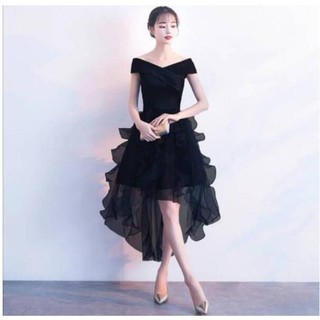 Đầm cocktail dạ hội phối lưới thanh lịch