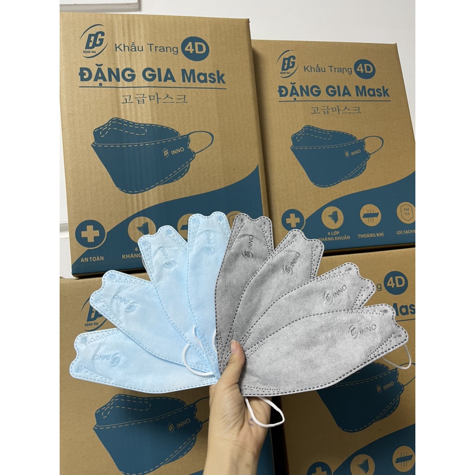 10 CHIẾC KHẨU TRANG CÁ KHÁNG KHUẨN 4D KF94 ÔM SÁT MẶT LỌC BỤI BẨN