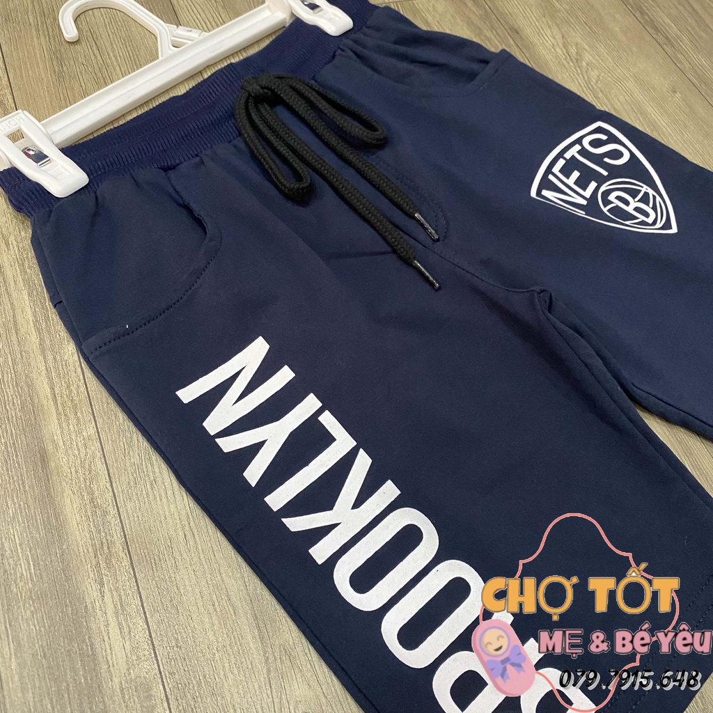 Quần lửng thun bé trai cotton xuất khẩu (15-28kg)