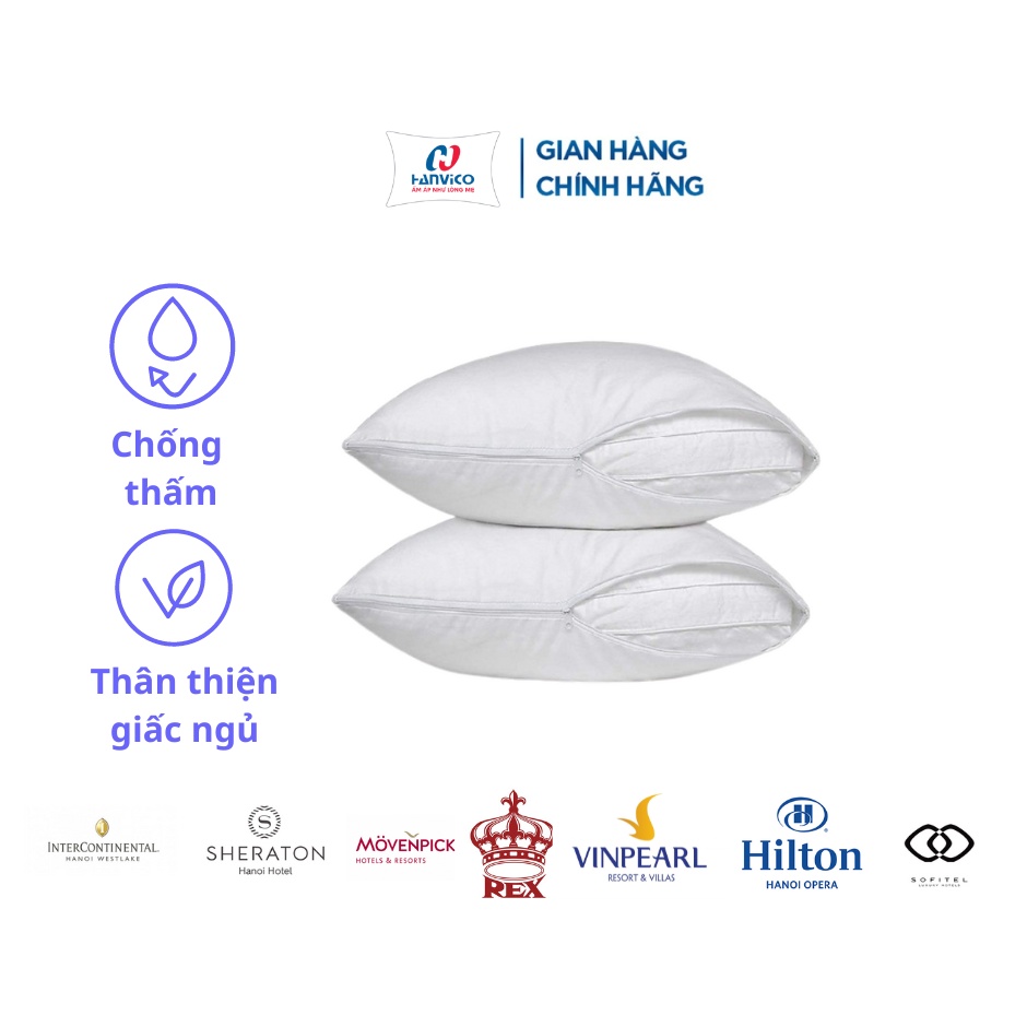 Bảo vệ gối HANVICO chống ẩm, chống mùi, không tạo tiếng sột soạt