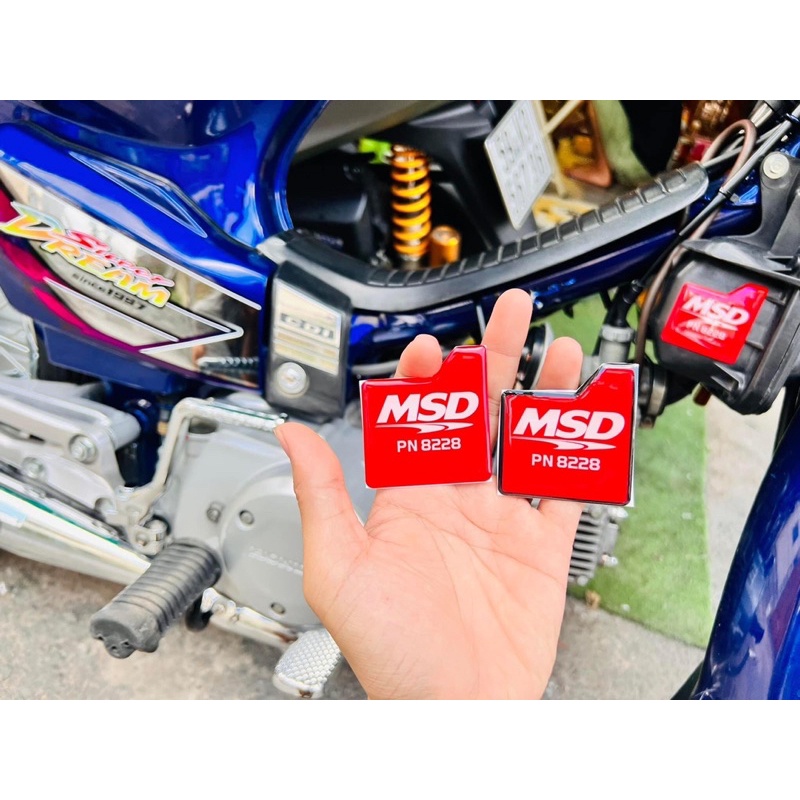 Tem Logo Sticker Đổ Nổi Thương Hiệu MSD Dán Trang Trí Xe