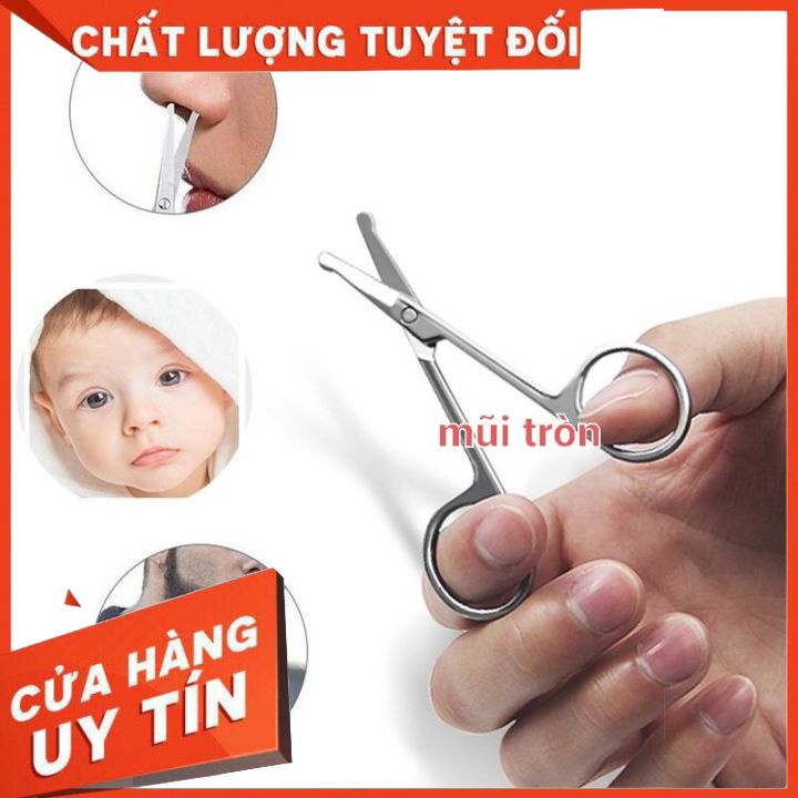 Kéo nhỏ cắt tỉa lông mi lông mũi,mày thép siêu bén bền cao cấp ❤ Tận Gốc ❤ đầu tròn,đầu cong ngắn nhọn hàng chuẩn loại 1