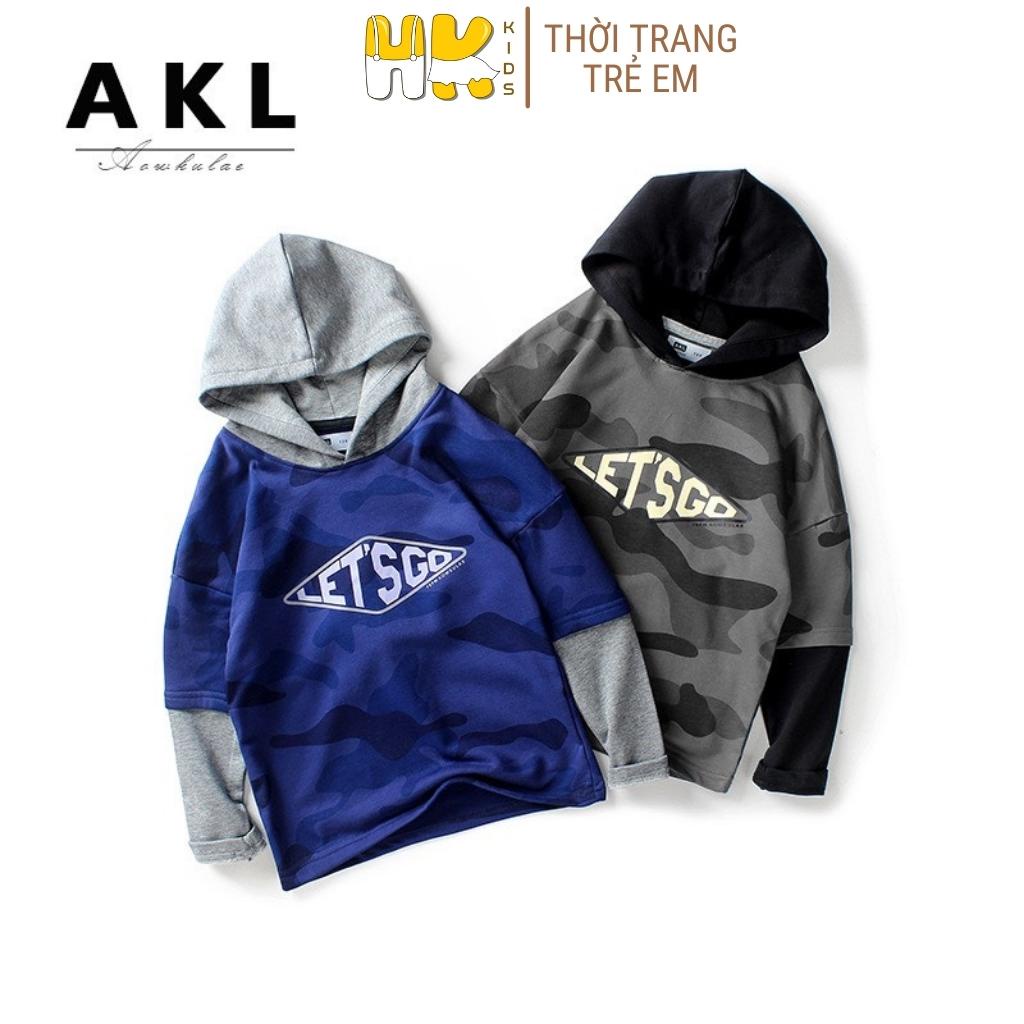 Áo thun dài tay bé trai AKL, chất COTTOT mềm mịn, kiểu dáng nam tính cho các bé từ 4 đến 15 tuổi  - HK KIDS (6912)