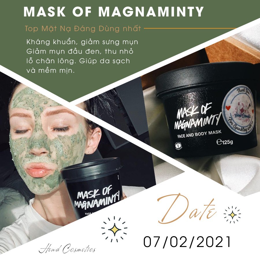 (Bill UK) [Date 04/10/2021] Mặt nạ đất sét tươi Lush Mask of Magnaminty 125g