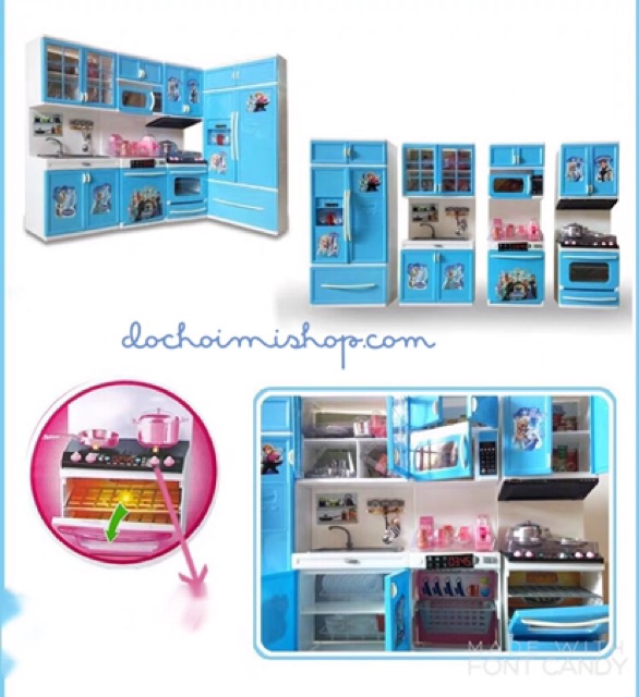 Ảnh thật - Có sẵn  Đồ Chơi Bếp Mini Elsa  Tủ lạnh , bếp , tủ ... size mini 30cm