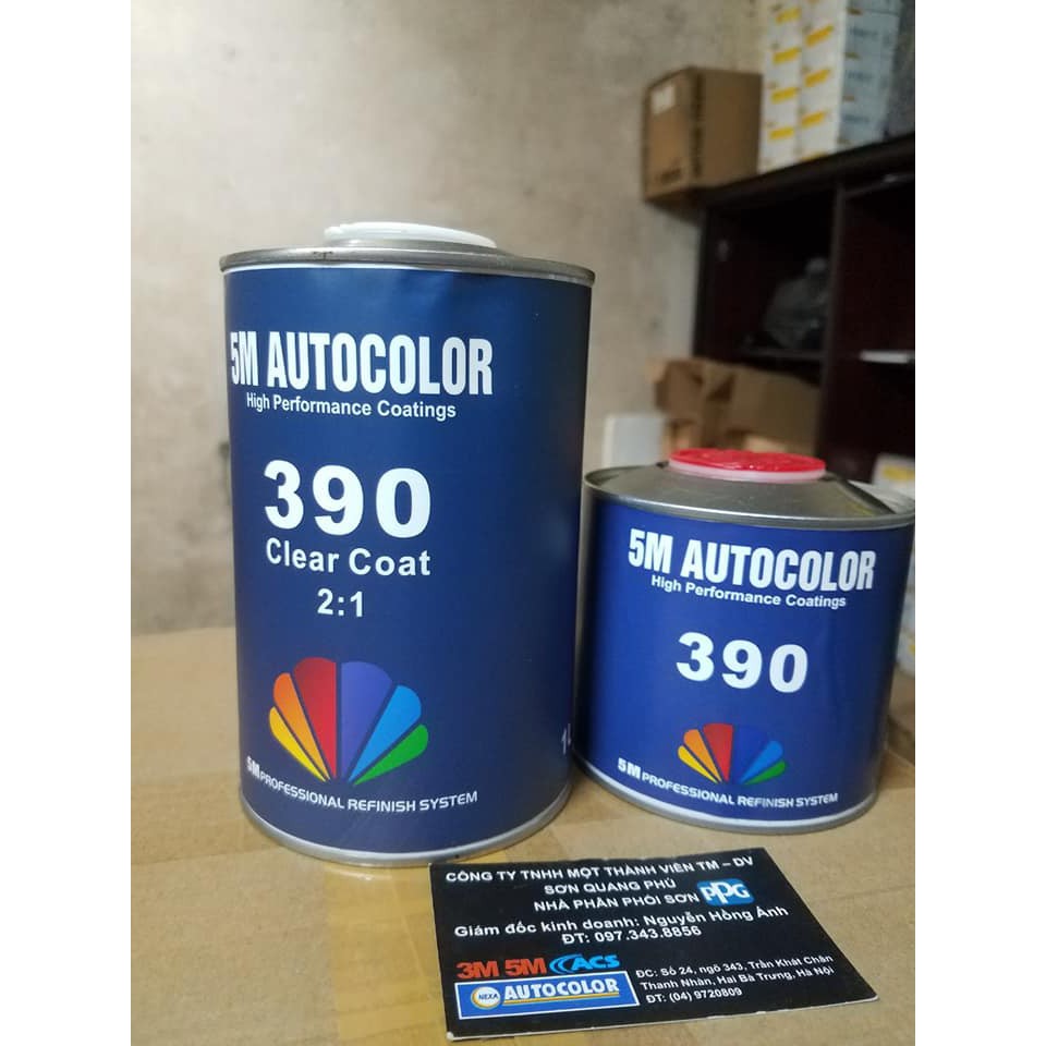 Dầu bóng nhanh khô 5M Autocolor 390 ( Sơn oto xe máy )