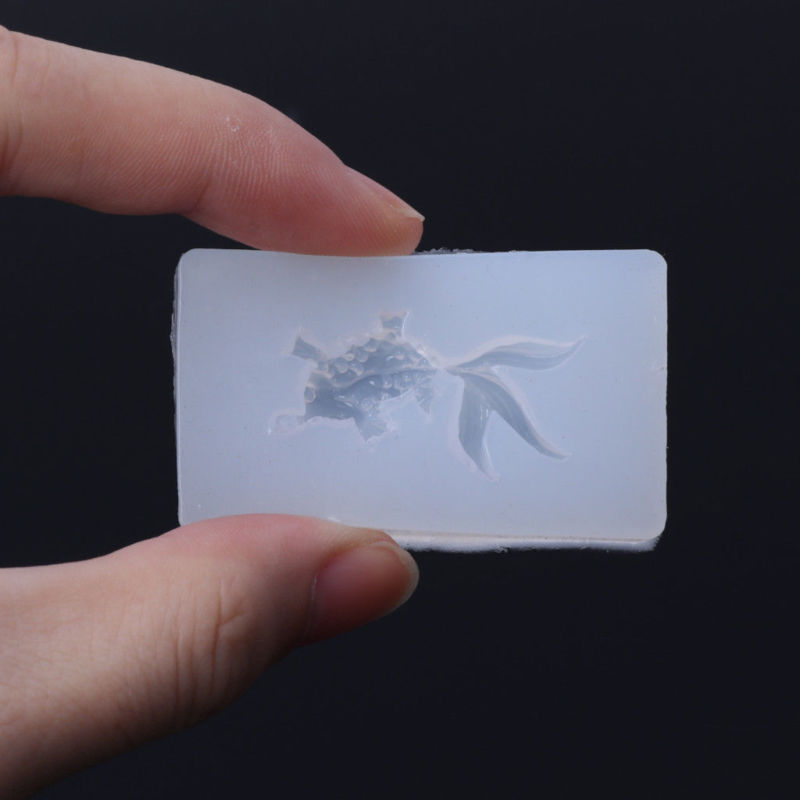 Khuôn Silicone Làm Mặt Dây Chuyền Hình Cá Vàng 3d