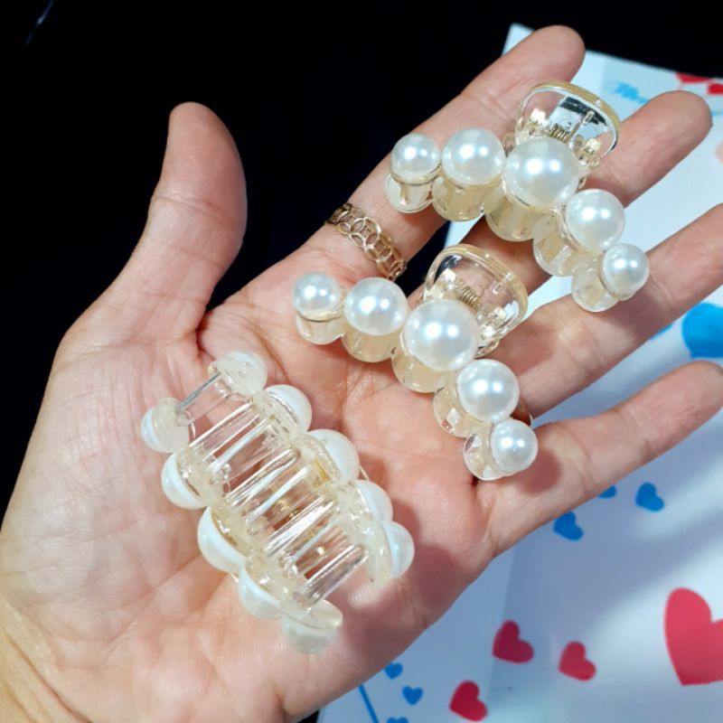 Kẹp nửa tóc đính hạt siêu xinh 4.5cm (Ảnh thật)