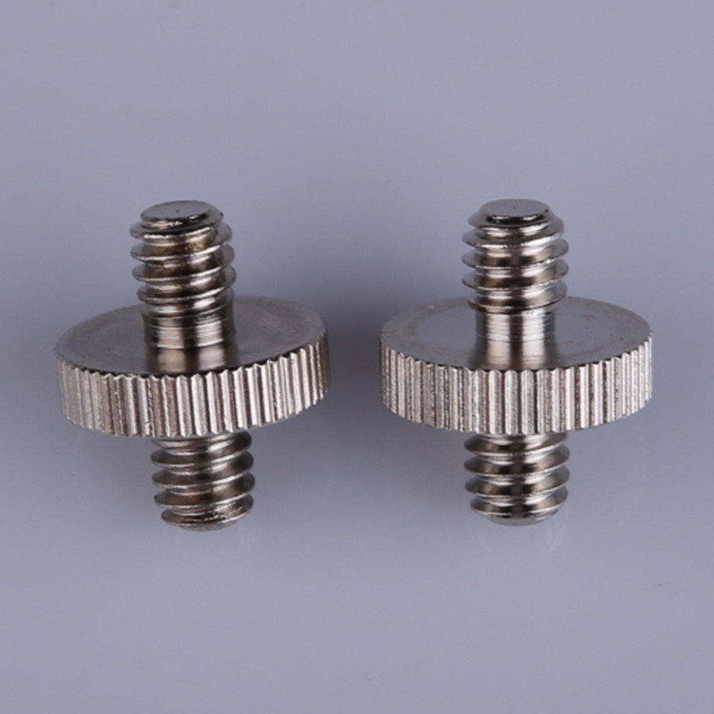 1/4 Male To 1/4 Male Threaded Metal Screw Adapter For Tripod Monopod