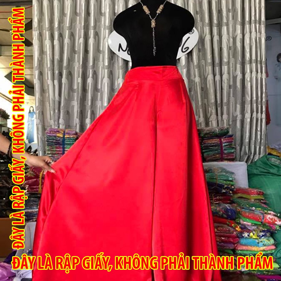 Rập giấy QUAN02 - Quần áo dài dáng xòe tròn