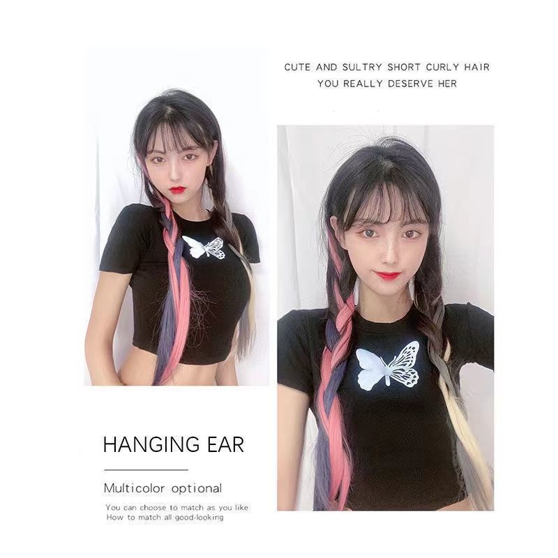 Tóc Giả 9 Màu Sắc Tùy Chọn Dạng Treo Trang Trí Tai Giả Tự Nhiên