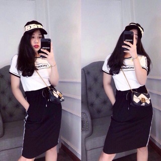 Set thể thao in hoa văn