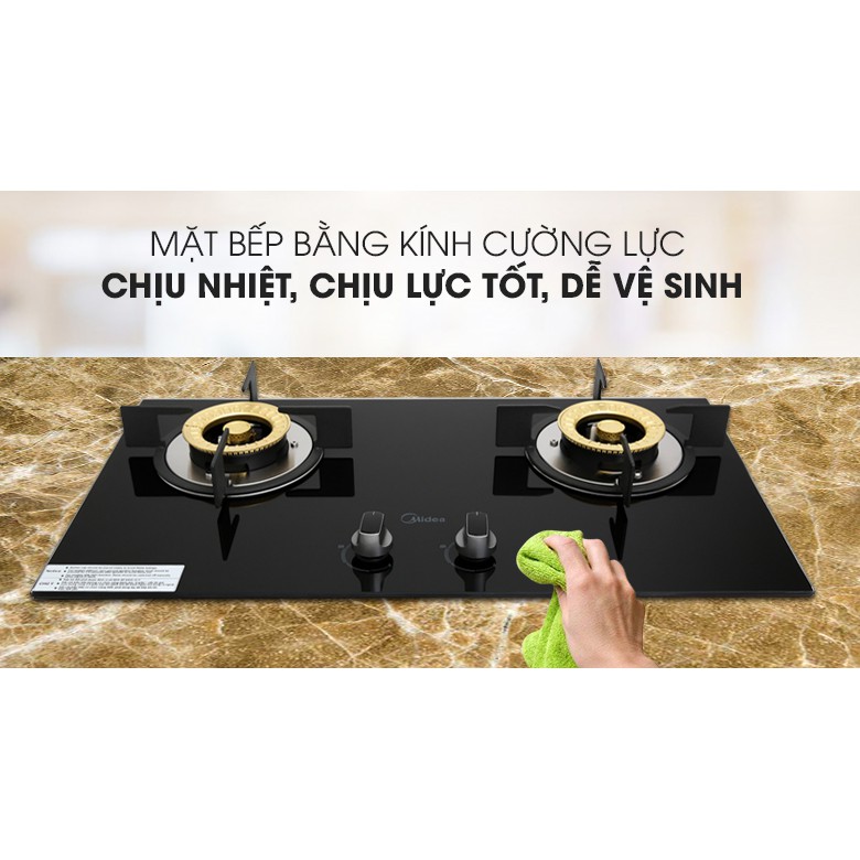 Bếp ga âm Midea MQ7208-G MỚI ( TẶNG VAN DÂY GAS )