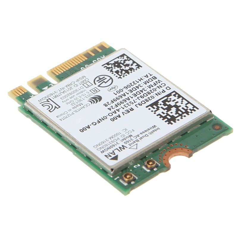 Card Wifi Wili Không Dây 3160 3160ngw Bluetooth 4.0 Ngff Cho Dell