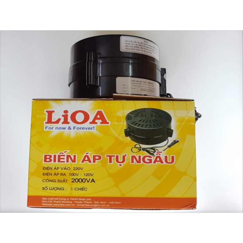 BIẾN ÁP ĐỔI NGUỒN HẠ ÁP 1 PHA LIOA 2KVA vào 220v ra 100~120v, 0936395395