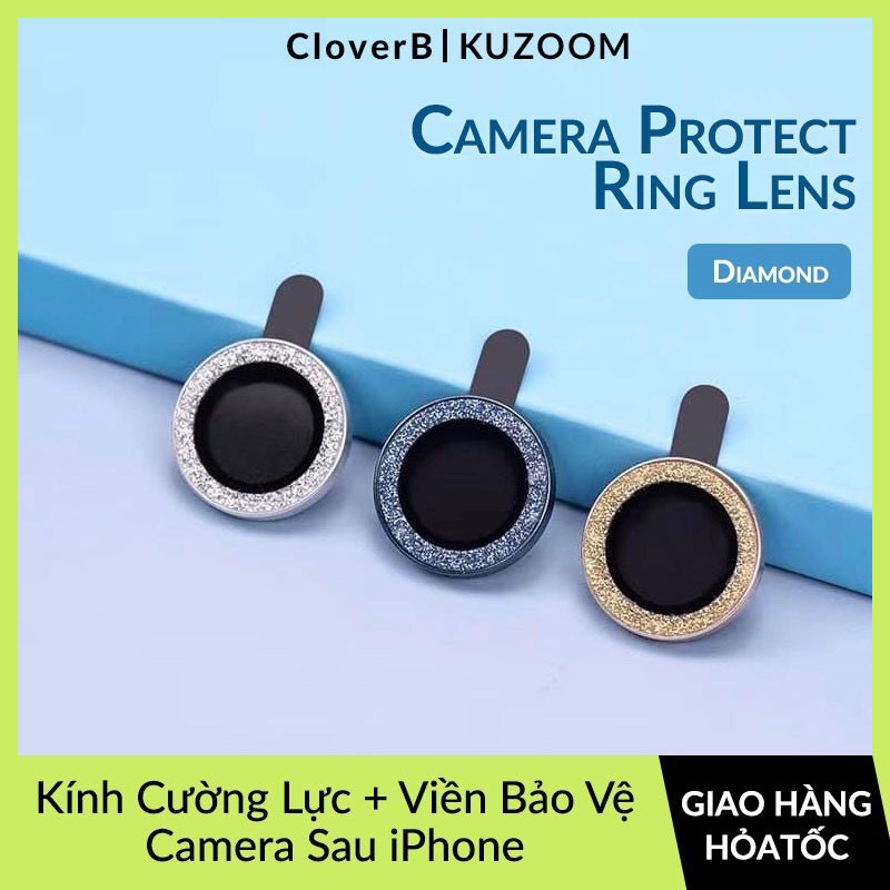 Vòng Bảo Vệ Camera Kim Cương Dành Cho iPhone 12Pro - 12Pro Max Chính Hãng Kuzoom - Chống Bụi Và Mờ Camera