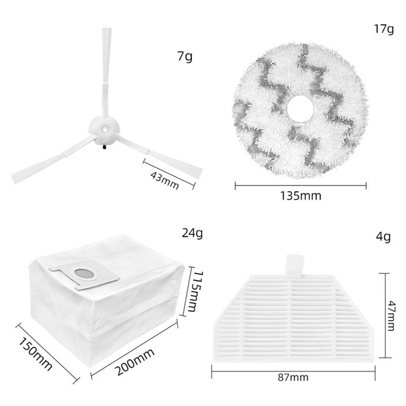 Bộ Phụ Kiện Thay Thế Cho Robot Hút Bụi Xiaomi Roidmi EVA SDJ06RM
