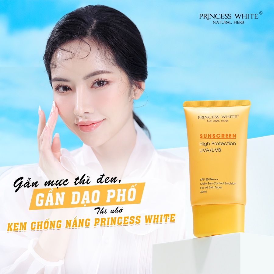 Kem Chống Nắng Princess White Sunscreen SPF50 PA+++ HerSkin 60ml Ngăn Tia UV