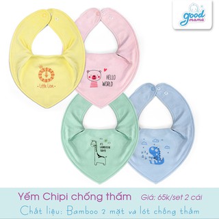 Yếm chipi chống thấm cho bé trai bé gái