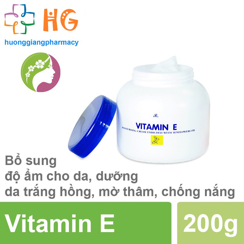 Kem dưỡng da Vitamin E - Bổ sung độ ẩm cho da, dưỡng da trắng hồng (Hũ 200g)