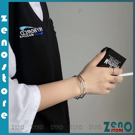 Lắc tay nữ ZEnO (full box), vòng tay titan basic LT09