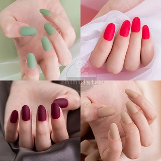 Set 24 móng tay giả màu nhám thời trang nghệ thuật