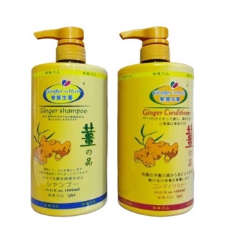 Cặp dầu gội xả gừng cao cấp ginger de hair nhật bản 1000ml x 2