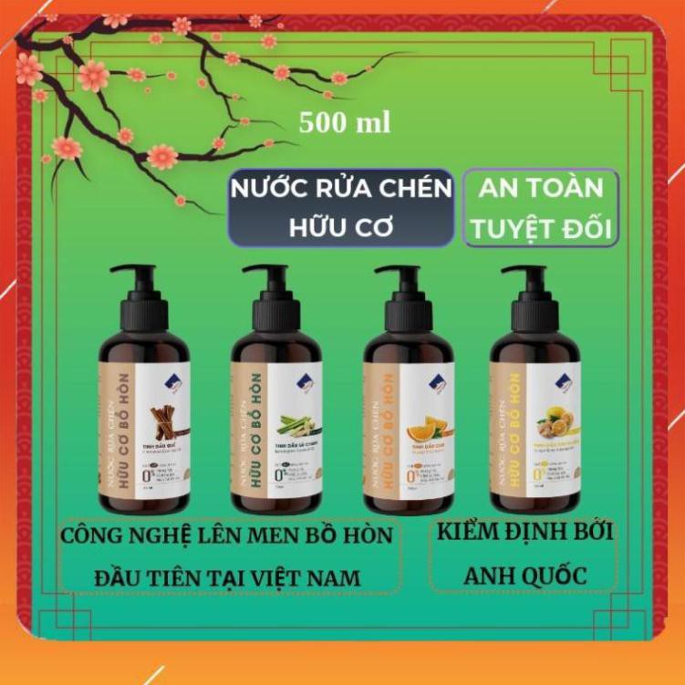 Nước Rửa Chén hữu cơ Bồ hòn Ecocare 500ml, Nước rửa bát hữu cơ tinh dầu tự nhiên .