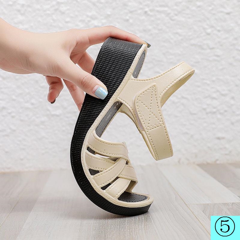 Giày Sandal Cao Su Đế Mềm Size Lớn 2022 Cho Phụ Nữ Trung Niên