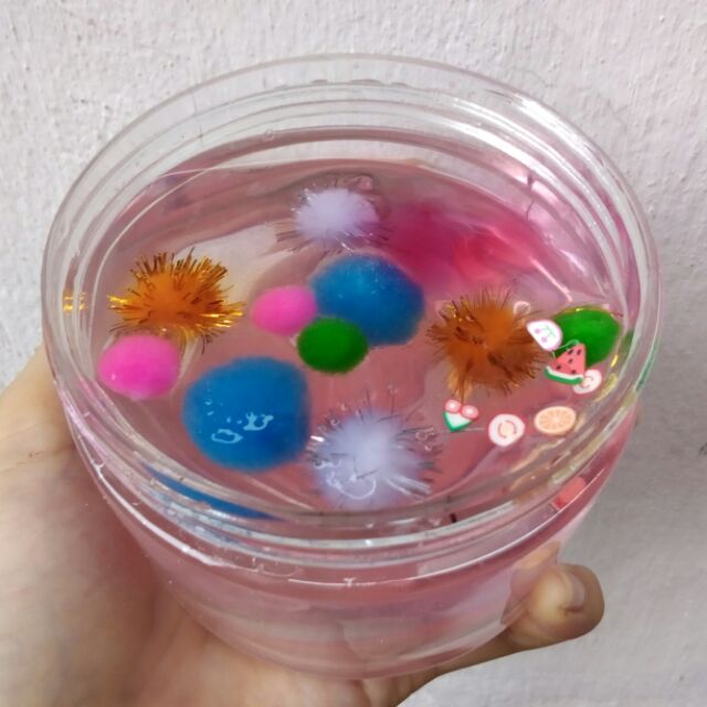 Pompom Water ( Nước Mát PomPom) Clear Slime Size Lớn