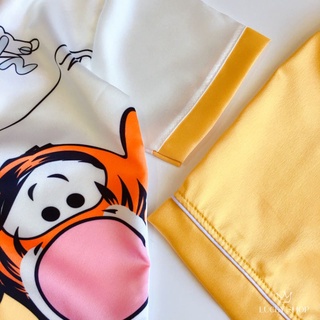 🐯 BỘ PIZAMA LỤA SATIN ĐÙI CHO BÉ GÁI 🐅