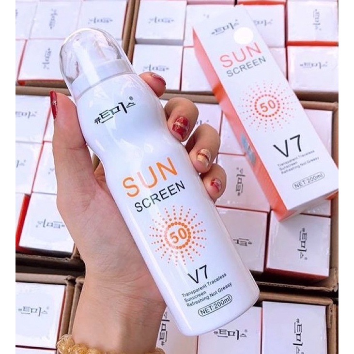 XỊT CHỐNG NẮNG SUN SCREEN V7 SPF50 200ml