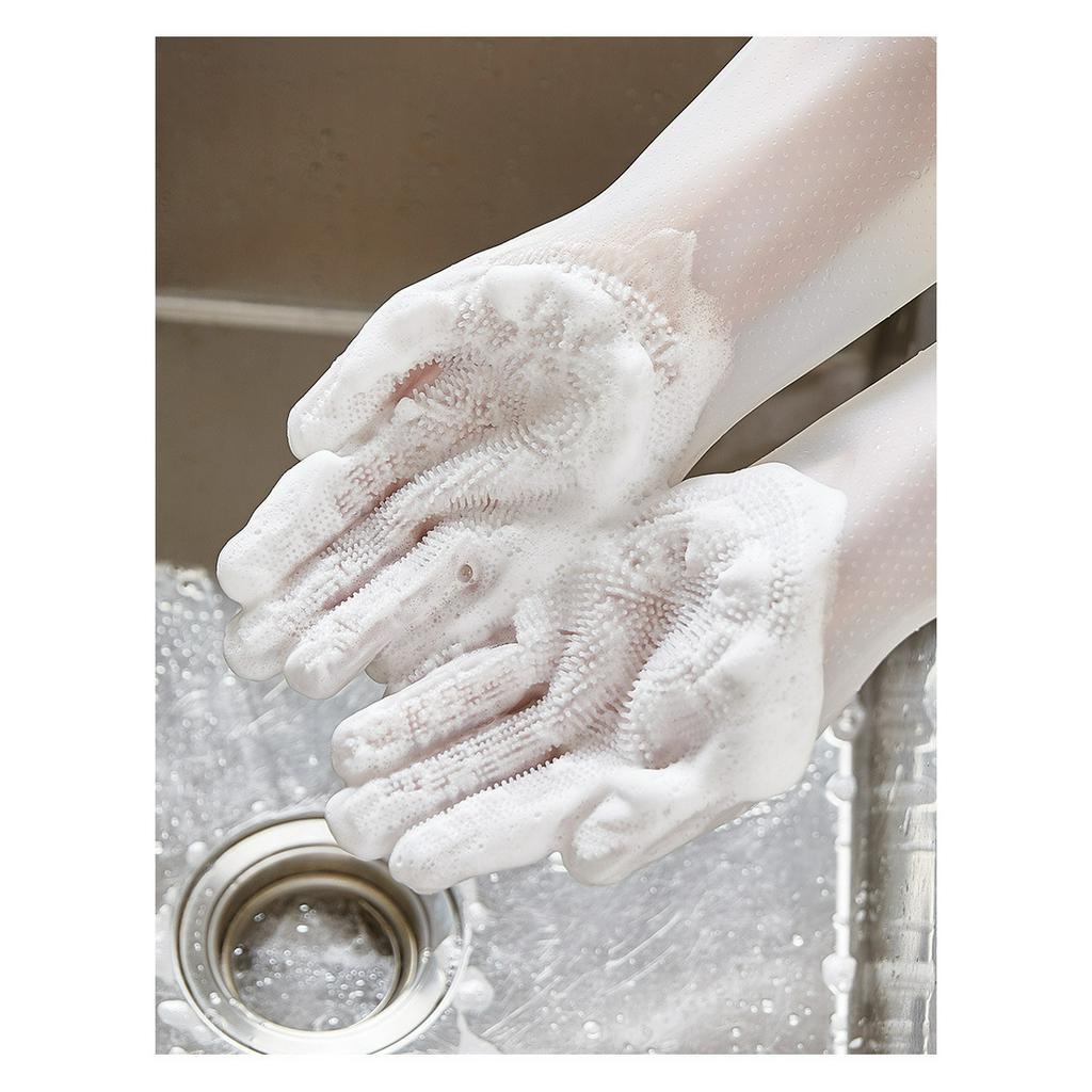 Đôi Găng Tay Tắm Và Matxa Cho Chó Mèo Chất Liệu Silicon Bền Bỉ