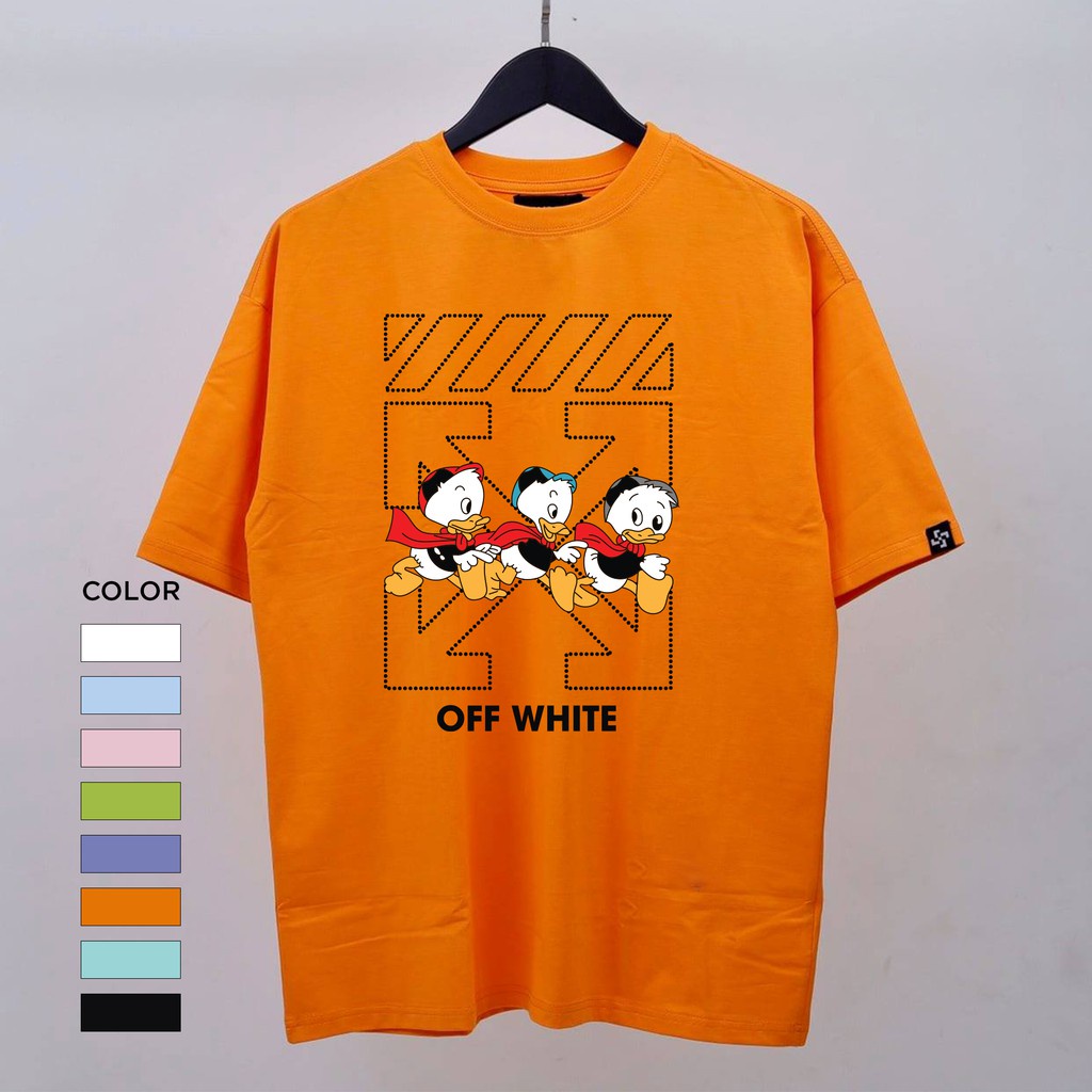 Áo thun unisex Off White Ducky, áo form rộng tay lỡ ( V85 )