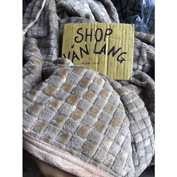 Chăn ô nhỏ High End dày dặn lông siêu mềm 2m x 2m3 đủ màu