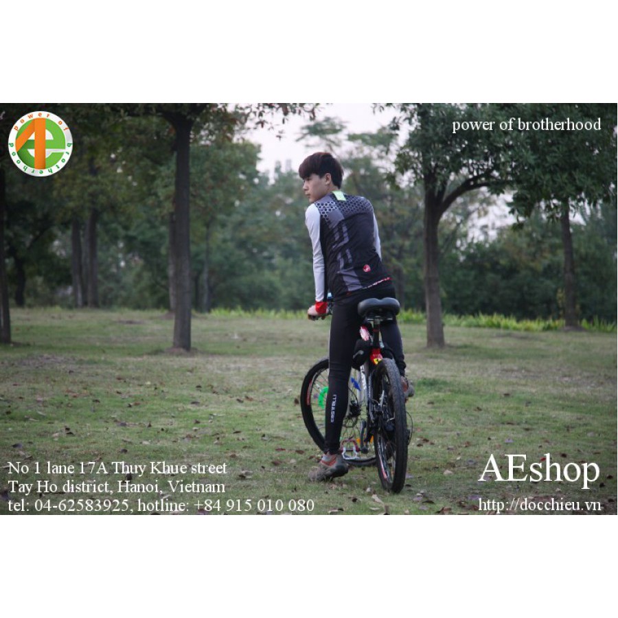 bộ quần áo đạp xe bộ quần áo đi xe đạp thu đông dài tay Castelli