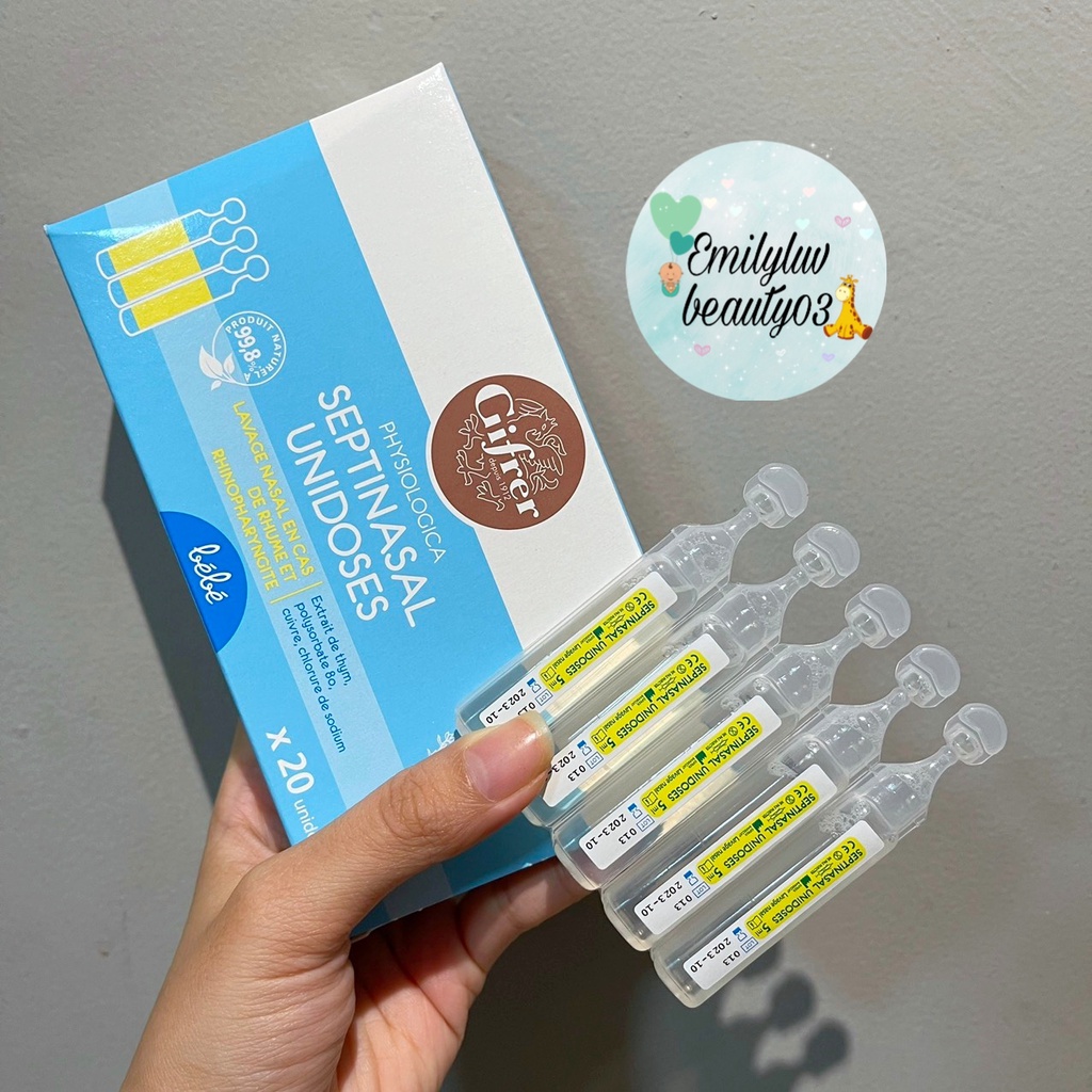 Muối sinh lý Gifrer xanh vàng hộp 20 tép date 2023