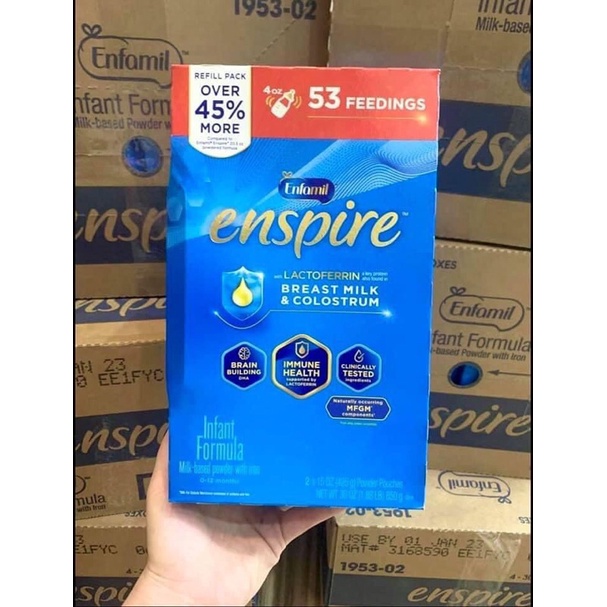 Date 2/2025 siêu phẩm sữa Enspire hộp giấy 850gr