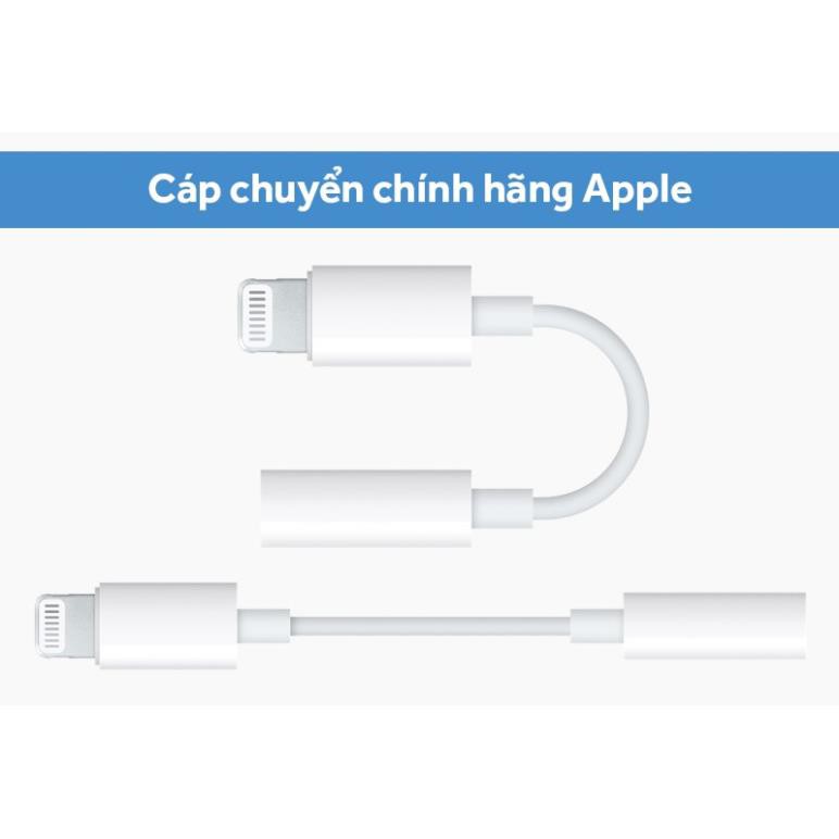 [ Freeship - Chính hãng ] Cáp chuyển đổi tai nghe iPhone từ Lightning sang Jack 3.5 có hỗ trợ đàm thoại - HappyTech