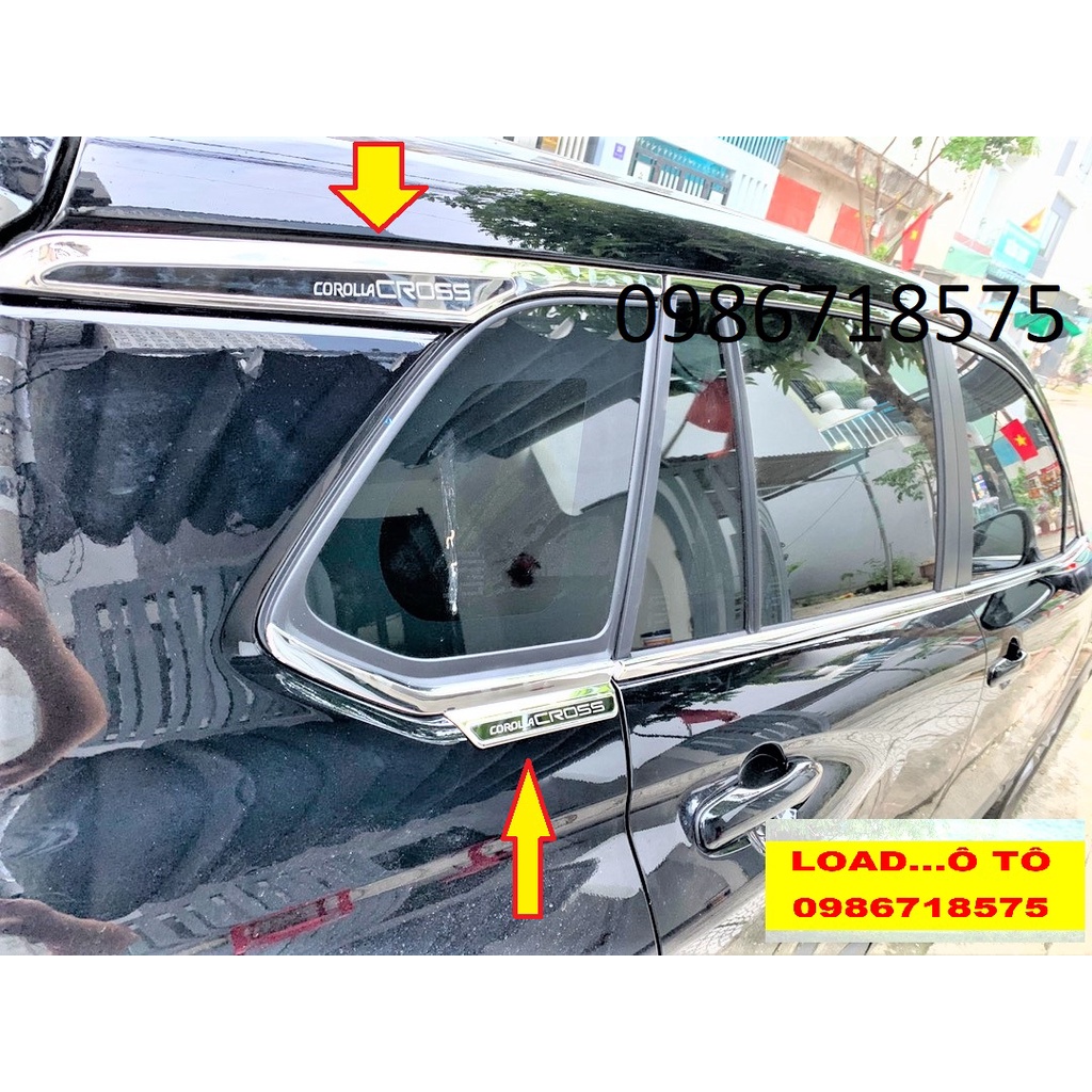 Nẹp Viền Chân Kính, Cong Kính Xe Toyota Corolla Cross 2024-2020 Hàng Inox Cao Cấp Nhất Thị Trường