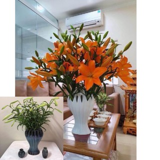 Lọ hoa bàn tay Phật, Trắng - Men hỏa biến, Gốm Sứ Bát Tràng