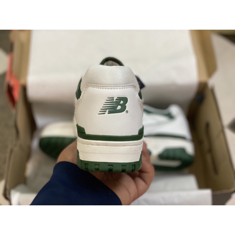 Thanh lý lẻ size - Giày thể thao Sneaker NB 550 white green xanh trắng bản SC cao cấp nam nữ