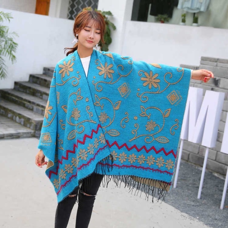 Khăn Áo Choàng Thổ Cẩm Cho Nữ Phong Cách Boho