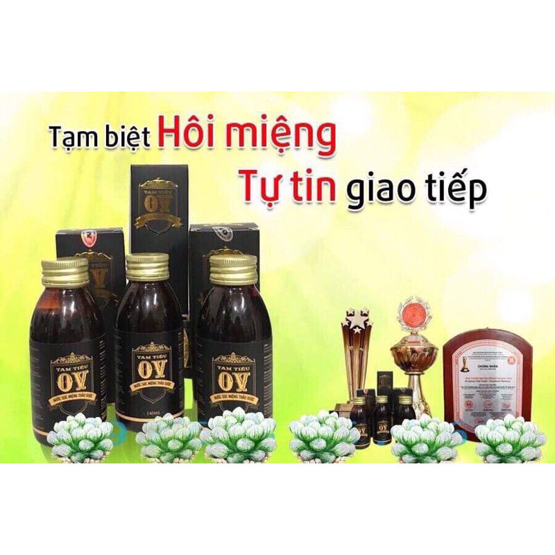 Nước súc miệng TAM TIÊU OV hết HÔI MIỆNG hơi thở thơm mát tự tin giao tiếp- Hàng chính hãng