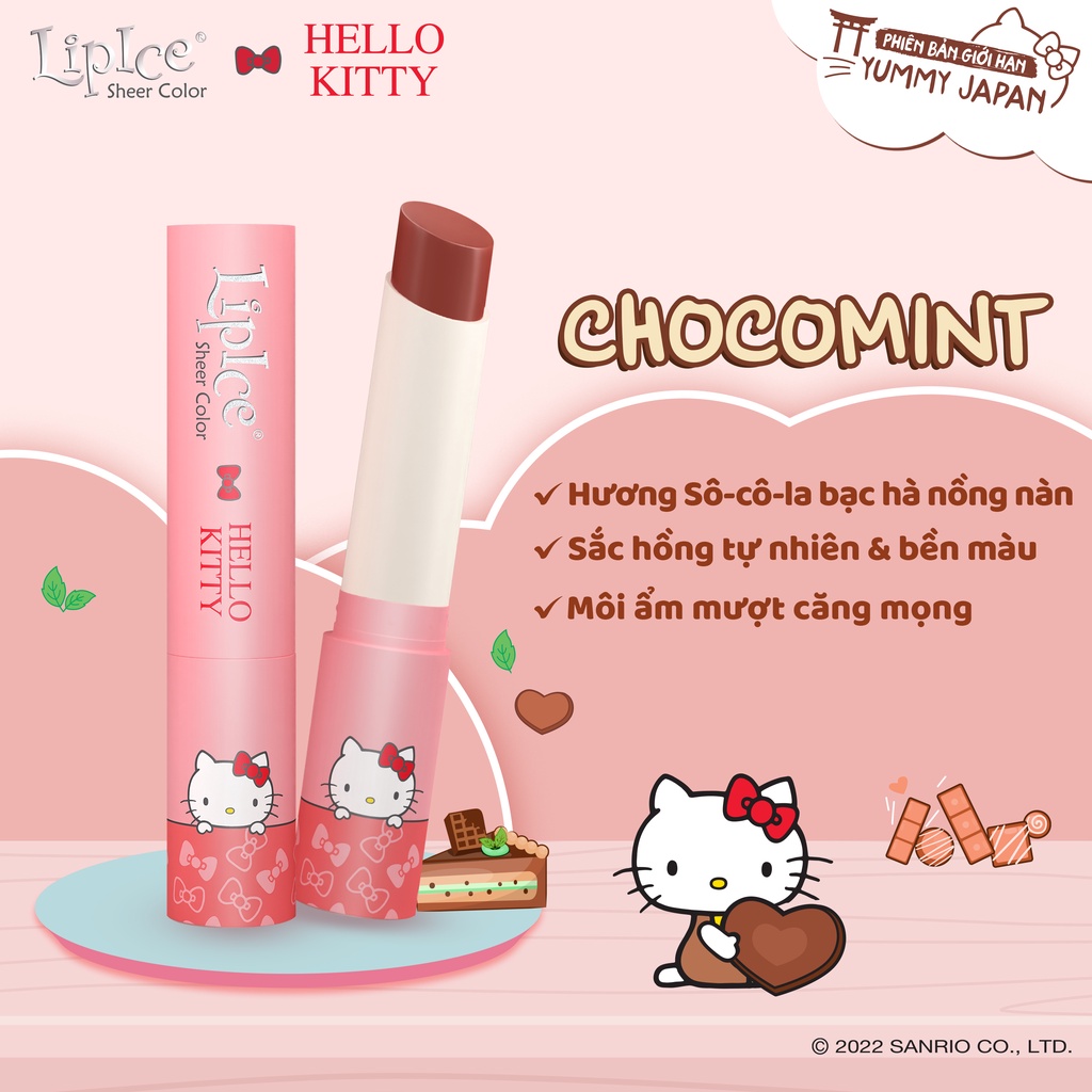 Son dưỡng hiệu chỉnh sắc môi tự nhiên LipIce Sheer Color x Hello Kitty 2.4g (Phiên bản giới hạn) + Tặng kèm móc khóa