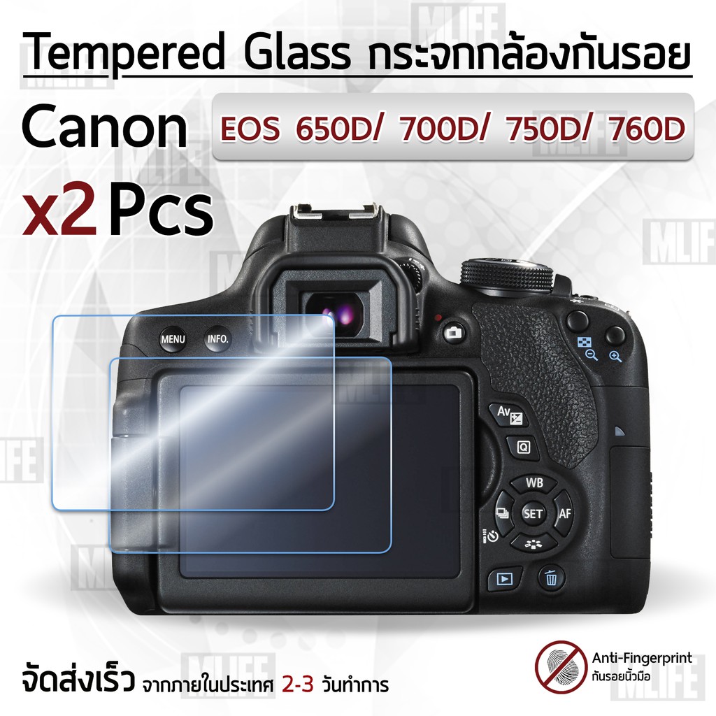 Ốp lưng máy ảnh cường lực phim kính cường lực chống trầy xước Canon Mirror Model 650D / 700D / 750D 