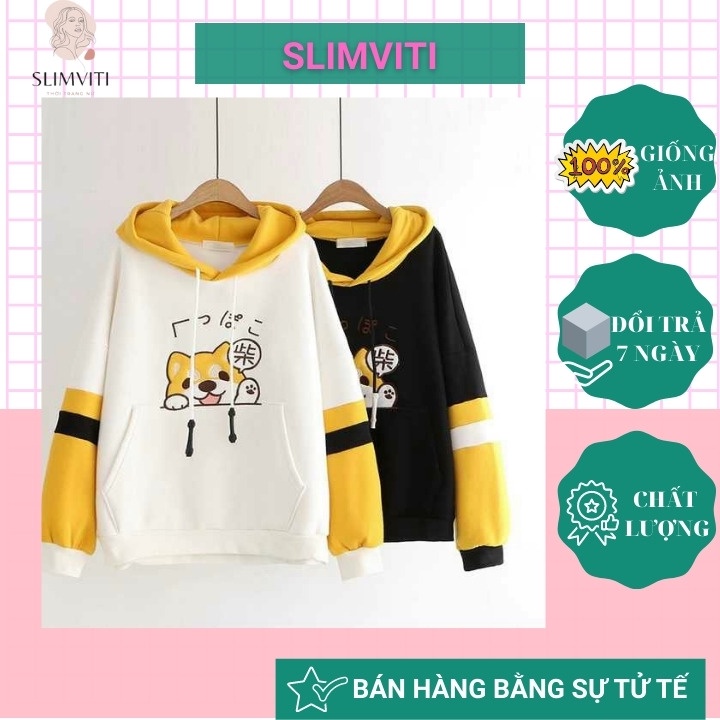 Áo hoodie cute form rộng nam nữ có dây kéo SLIMVITI KN01 | BigBuy360 - bigbuy360.vn