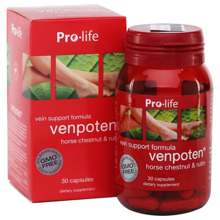 Venpoten Hộp 100 viên - Giãn tĩnh mạch, hạt dẻ ngựa