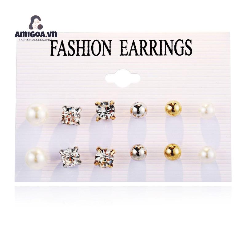 Bông Tai Hình Bướm Đính Ngọc Trai Và Pha Lê Thời Trang Cổ Điển Cho Nữ