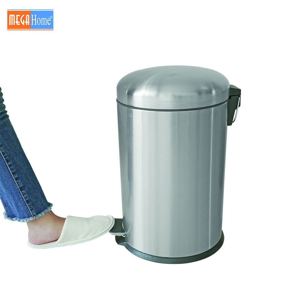 Thùng rác Inox Megahome nắp vòm 20L